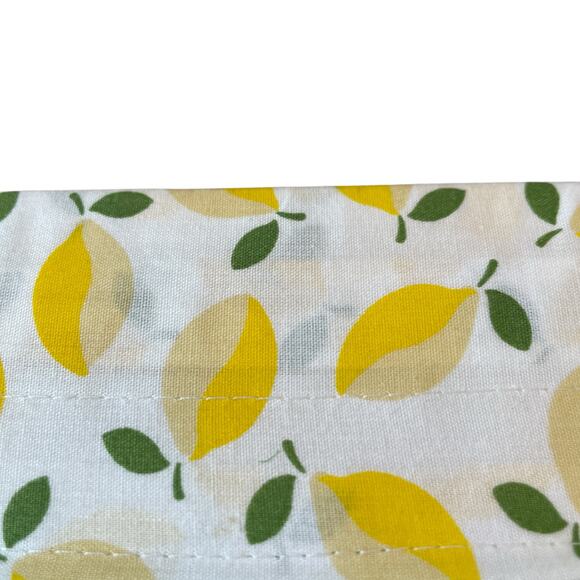 Kate Spade King Sheet Set 4pc Yellow Lemons on White 100% Cotton New - Picture 3 of 10